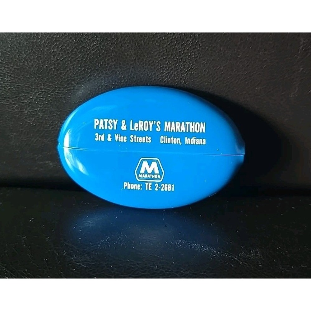 Vintage Rubber Squeeze Coin Purse Patsy & Leroy's Marathonβ Clinton IN Quikoin